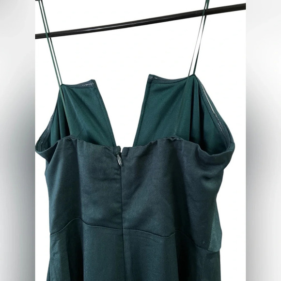 Dark emerald green strapless corset formal gown - Picture 5 of 7